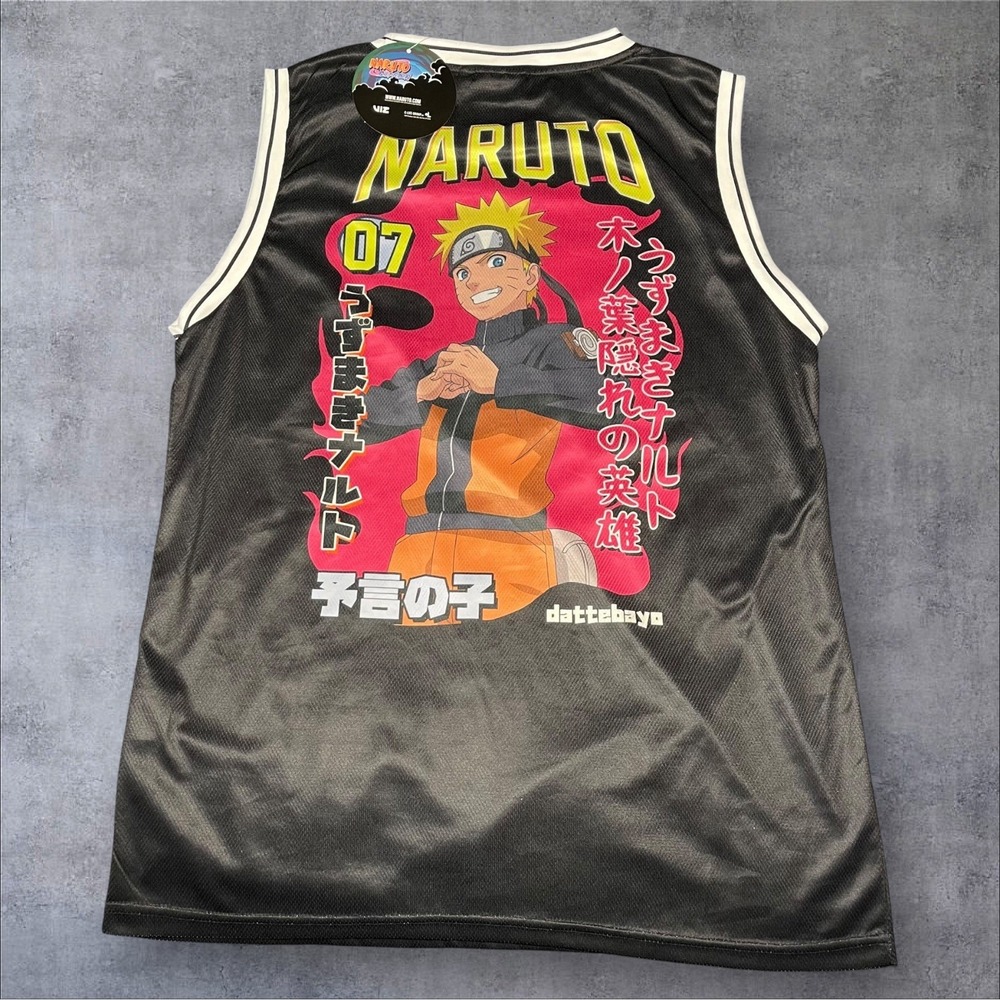 Naruto 07 Shippuden Tank Top Mens M Activewear Sleeveless Black NWT